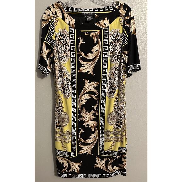 Etcetera Dresses & Skirts - Etcetra Womens Size 10 Enchanted Neo- Classical Motif Print Stretch Jersey Dress